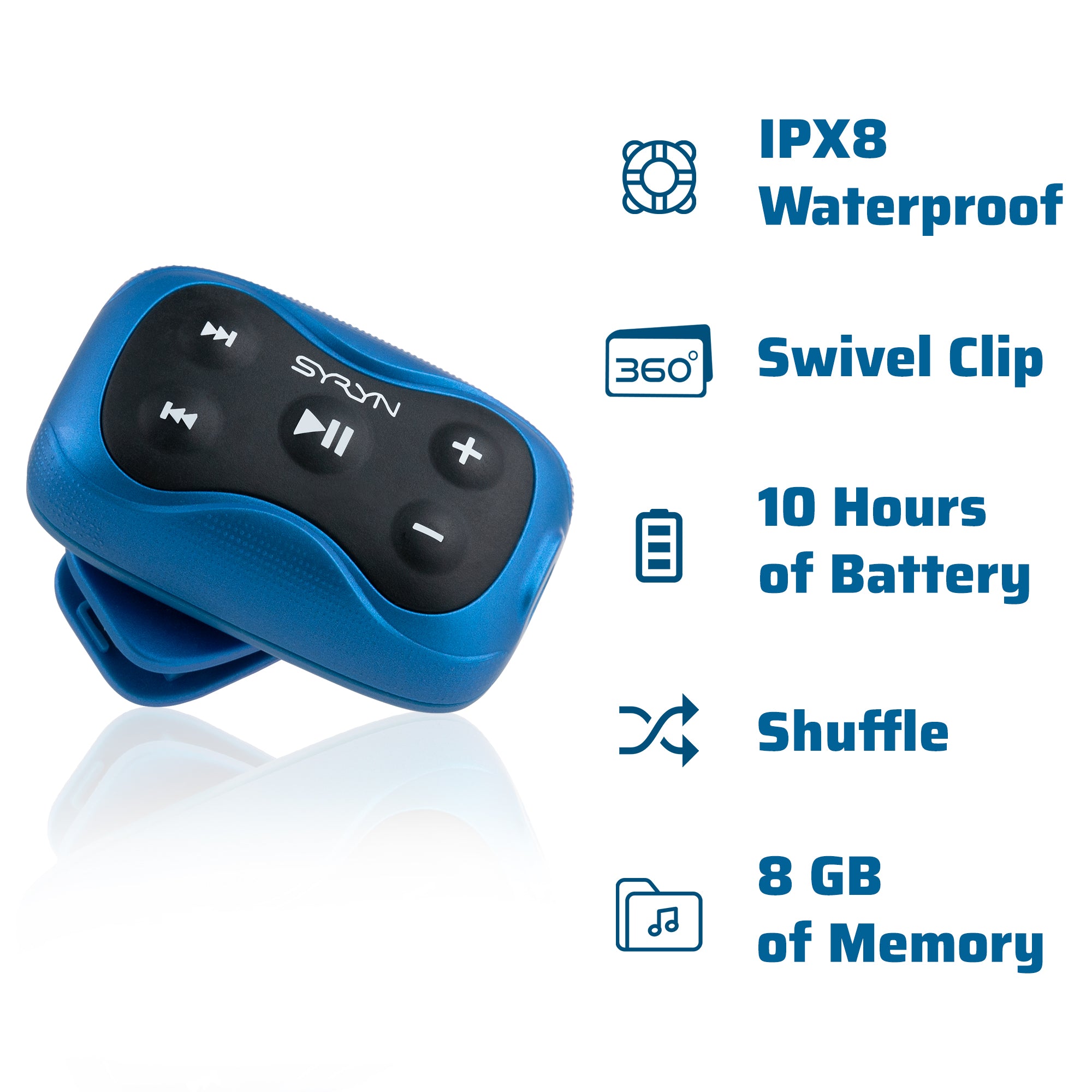 SYRYN 2 Waterproof MP3 Player for Swimming