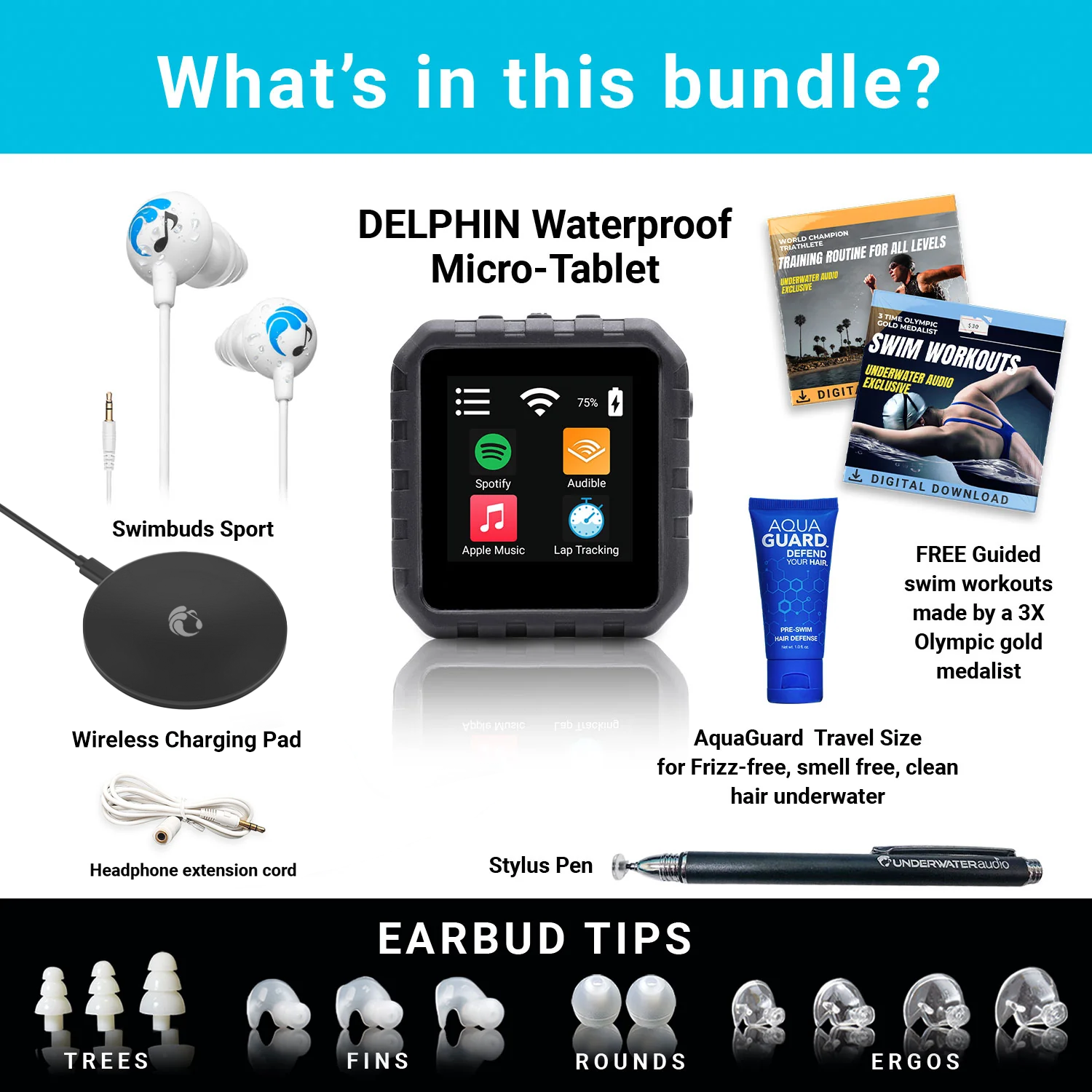 Waterproof Delphin 3.0 Bundle for Swimming